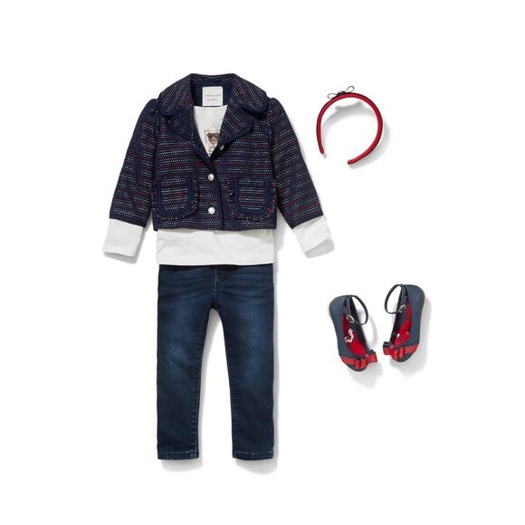 Janie and Jack Bouclé Ruffle Pocket Jacket - Picture 8 of 10